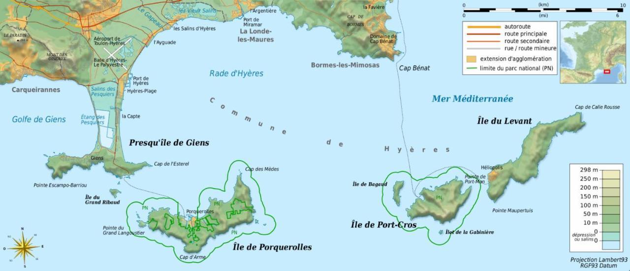 La Gavine Studio Vue Mer Hyères Exteriör bild